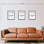 Set of 3 Canvas Prints | Lady Boss | Living Room Decor (No. 6)