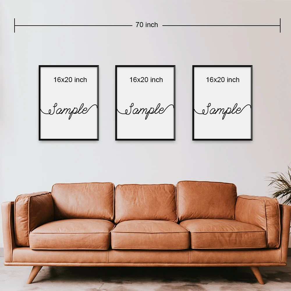 Set of 3 Canvas Prints | Lady Boss | Living Room Decor (No. 6)