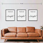 Set of 3 Canvas Prints | Deer Mother Kid | Living Room Decor (No. 10)