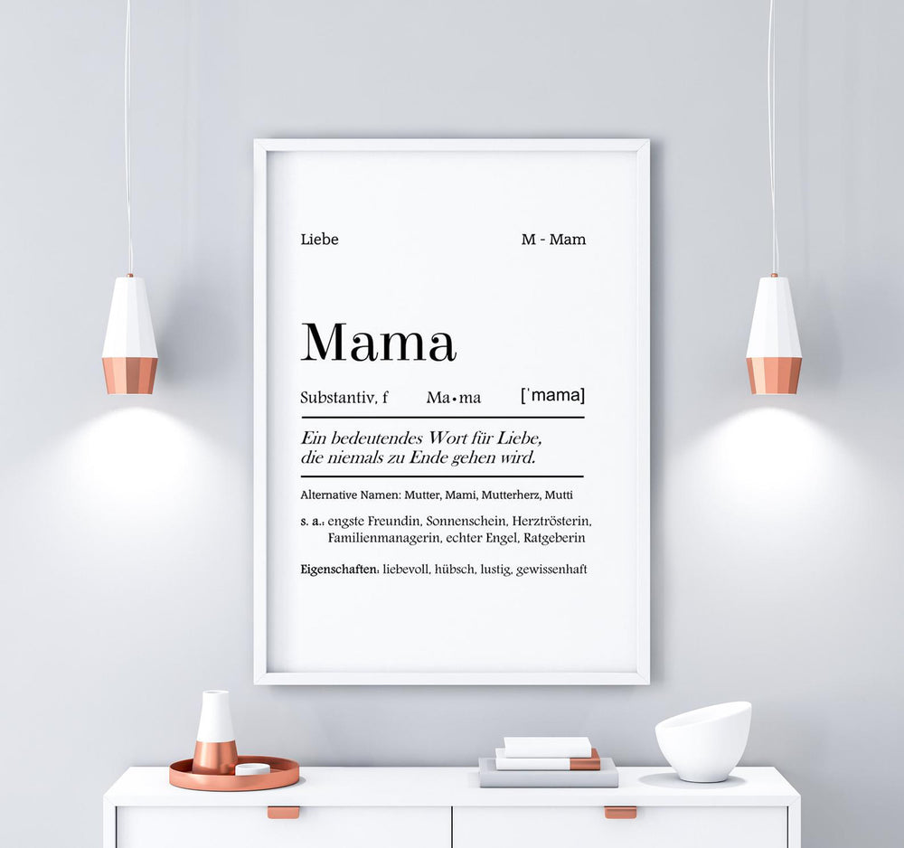 Leinwanddruck | MAMA Definition
