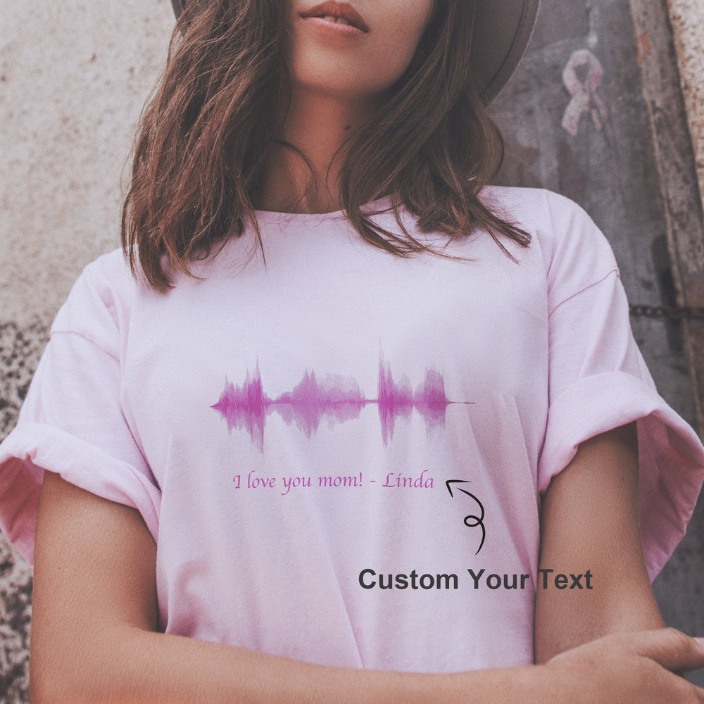I Love You Mom Soundwave Art T-Shirt - Printed in USA - (No. 29)