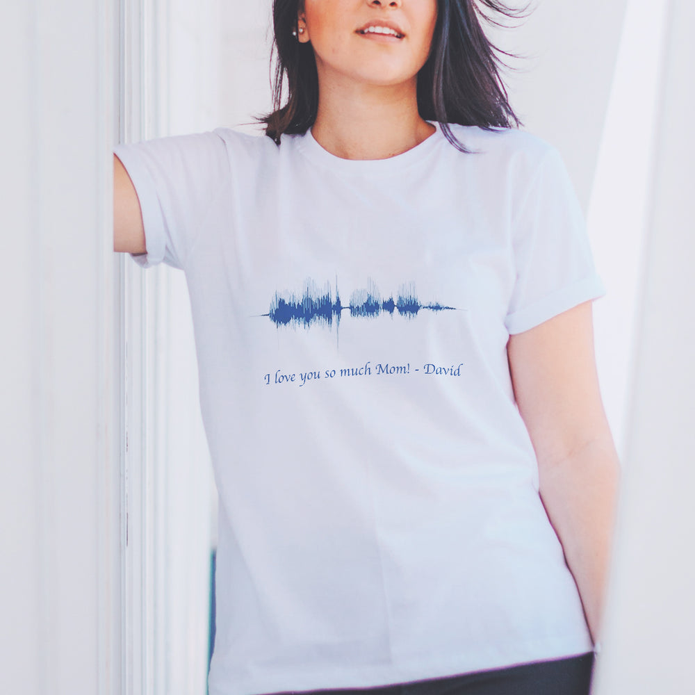 Turn your own voice and text into a visual artwork on T-shirt (No. 30)