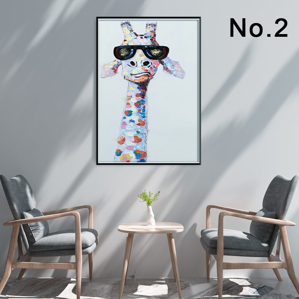 Single Canvas Print Giraffe Family | Living Room Decor (No. 15)