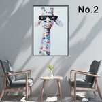 Single Canvas Print Giraffe Family | Living Room Decor (No. 15)