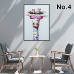 Single Canvas Print Giraffe Family | Living Room Decor (No. 15)
