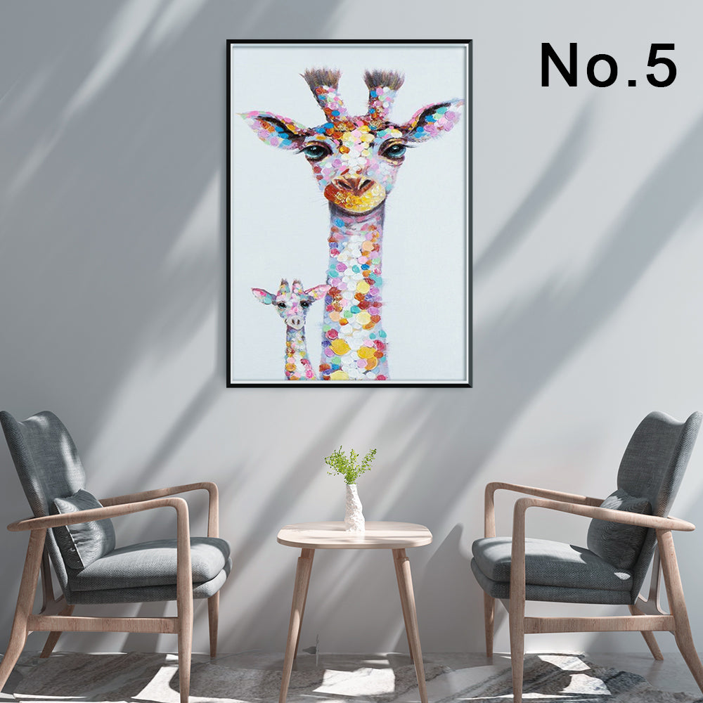 Single Canvas Print Giraffe Family | Living Room Decor (No. 15)