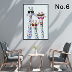 Single Canvas Print Giraffe Family | Living Room Decor (No. 15)