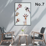 Single Canvas Print Giraffe Family | Living Room Decor (No. 15)