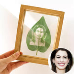 Carved Leaves Portrait Photo Frame