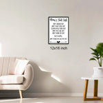 Single Canvas Print | mom's shit list | Living Room Decor (No. 8)