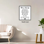 Single Canvas Print | mom's shit list | Living Room Decor (No. 8)